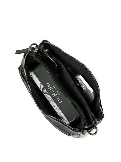 Сумка через плечо Dr.Koffer из натуральной кожи черная