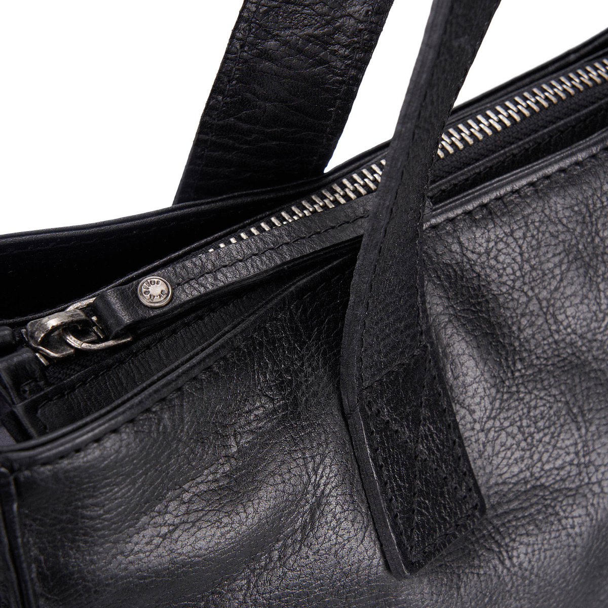 Деловая сумка Dr.Koffer из натуральной кожи черная