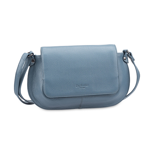 Женская сумка Dr.Koffer из натуральной кожи голубая