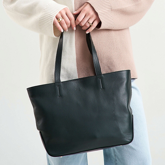 Женская сумка Dr. Koffer из натуральной кожи зеленая