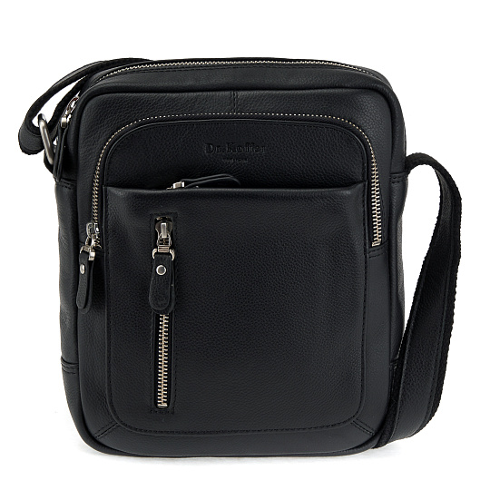 Сумка через плечо Dr.Koffer из натуральной кожи черная