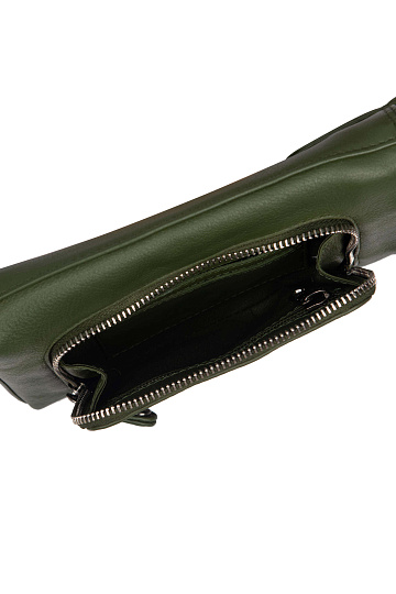 Сумка через плечо Dr.Koffer из натуральной кожи зеленая