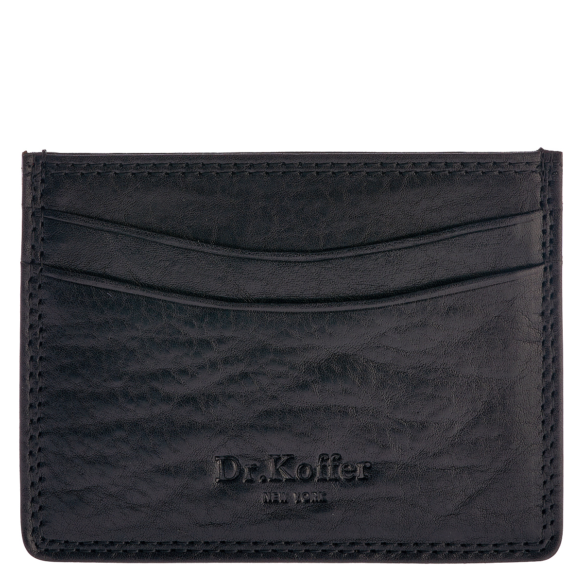 Кредитница Dr.Koffer из натуральной кожи черная