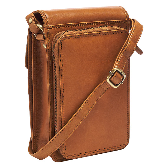 Сумка через плечо Dr.Koffer из натуральной кожи коричневая