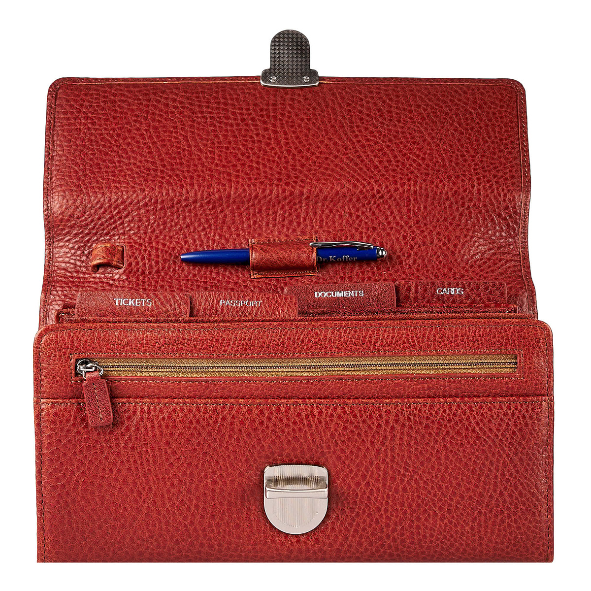 Сумка барсетка из натуральной кожи Dr. Koffer коричневая