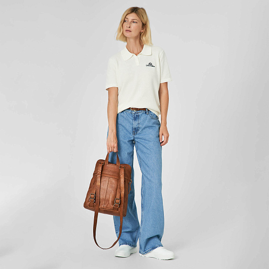 Рюкзак Dr.Koffer из натуральной кожи светло-коричневый