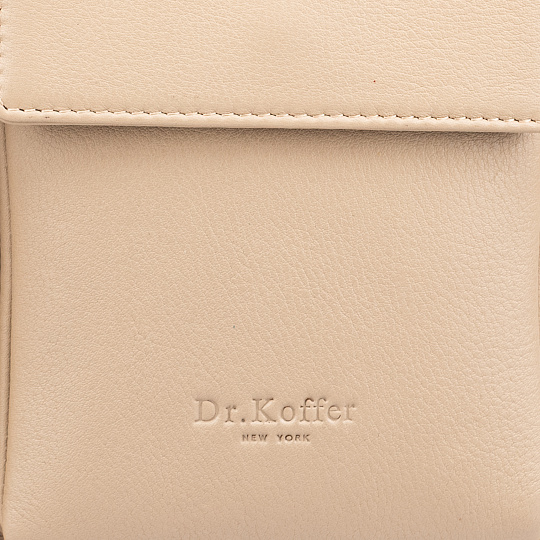 Сумка через плечо Dr.Koffer из натуральной кожи бежевая