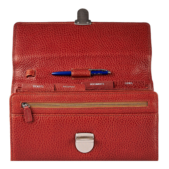 Сумка барсетка из натуральной кожи Dr. Koffer коричневая