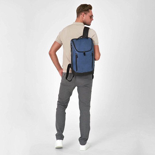 Рюкзак Dr.Koffer из натуральной кожи синий