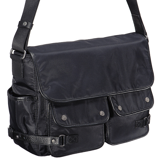 Сумка через плечо Dr.Koffer из нейлона и натуральной кожи