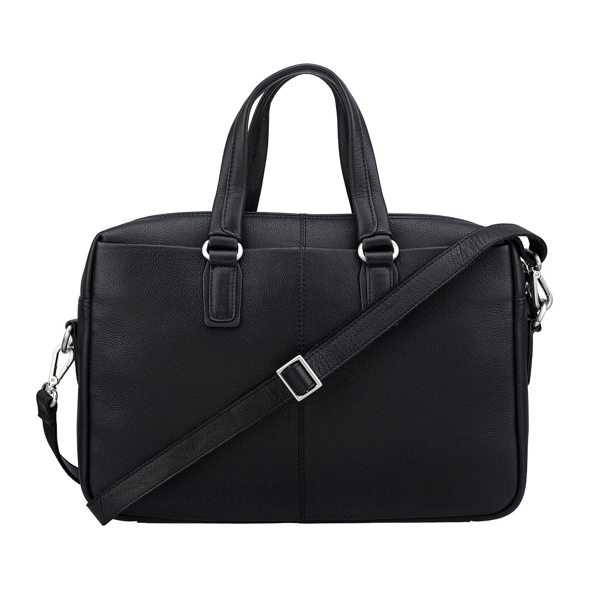 Деловая сумка Dr.Koffer из натуральной кожи черная