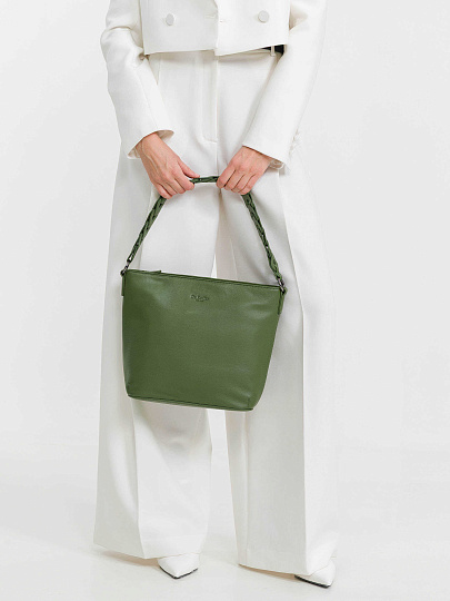 Женская сумка Dr.Koffer из натуральной кожи зеленая