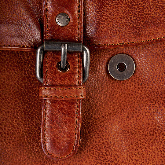 Сумка через плечо Dr.Koffer из натуральной кожи коричневая