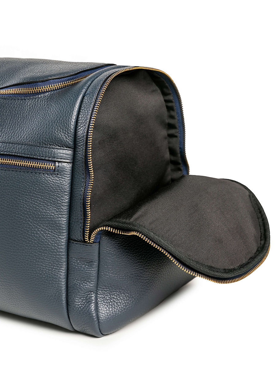 Дорожная сумка Dr. Koffer из натуральной кожи синяя