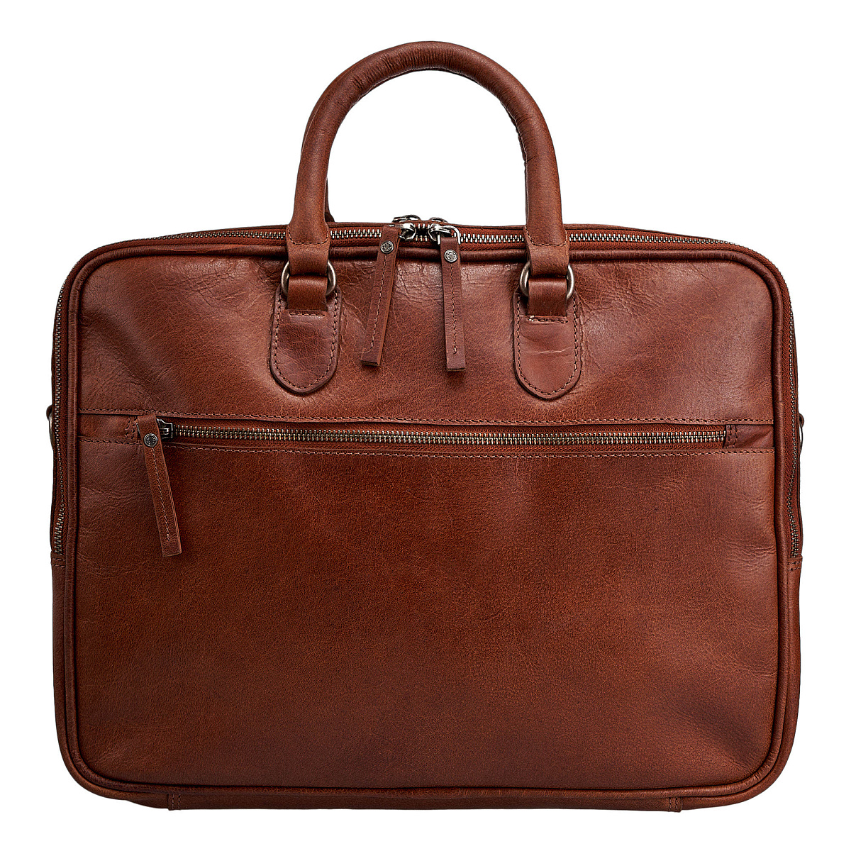 Деловая сумка Dr.Koffer из натуральной кожи коричневая