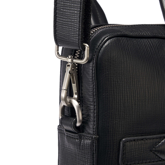 Деловая сумка Dr.Koffer из натуральной кожи черная