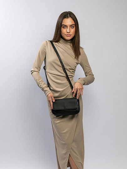 Женская сумка Dr.Koffer из натуральной кожи чёрная