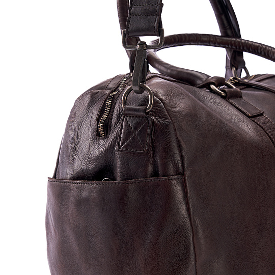 Сумка дорожная Dr.Koffer из натуральной кожи коричневая