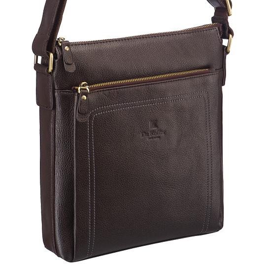 Сумка через плечо Dr.Koffer из натуральной кожи коричневая