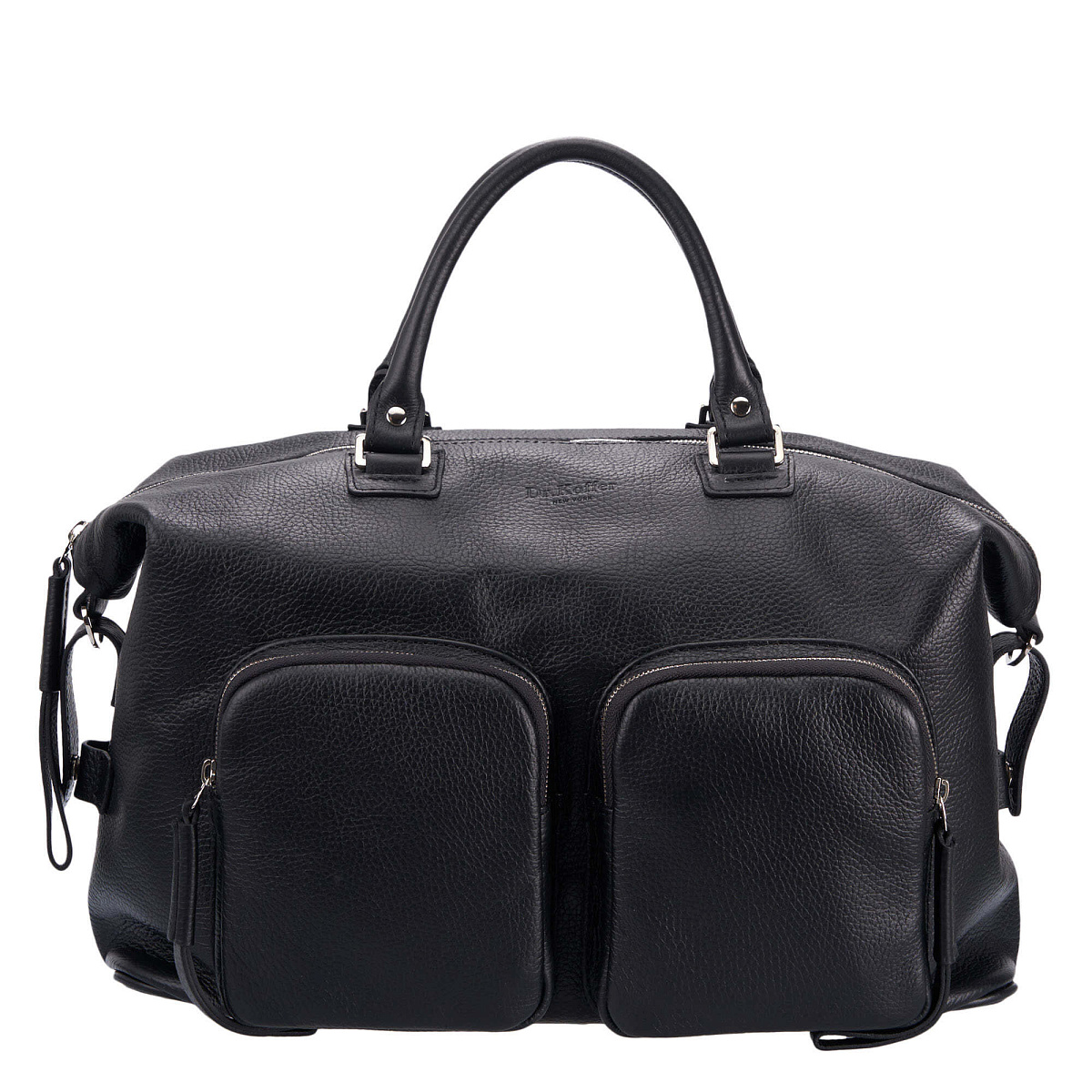 Сумка дорожная Dr.Koffer из натуральной кожи черная