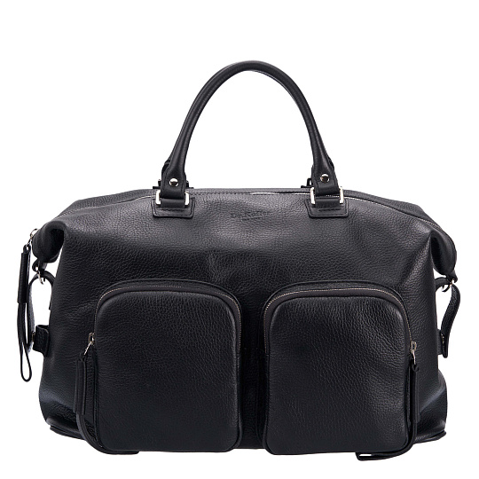 Сумка дорожная Dr.Koffer из натуральной кожи черная