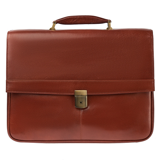 Портфель Dr.Koffer из натуральной кожи светло-коричневый