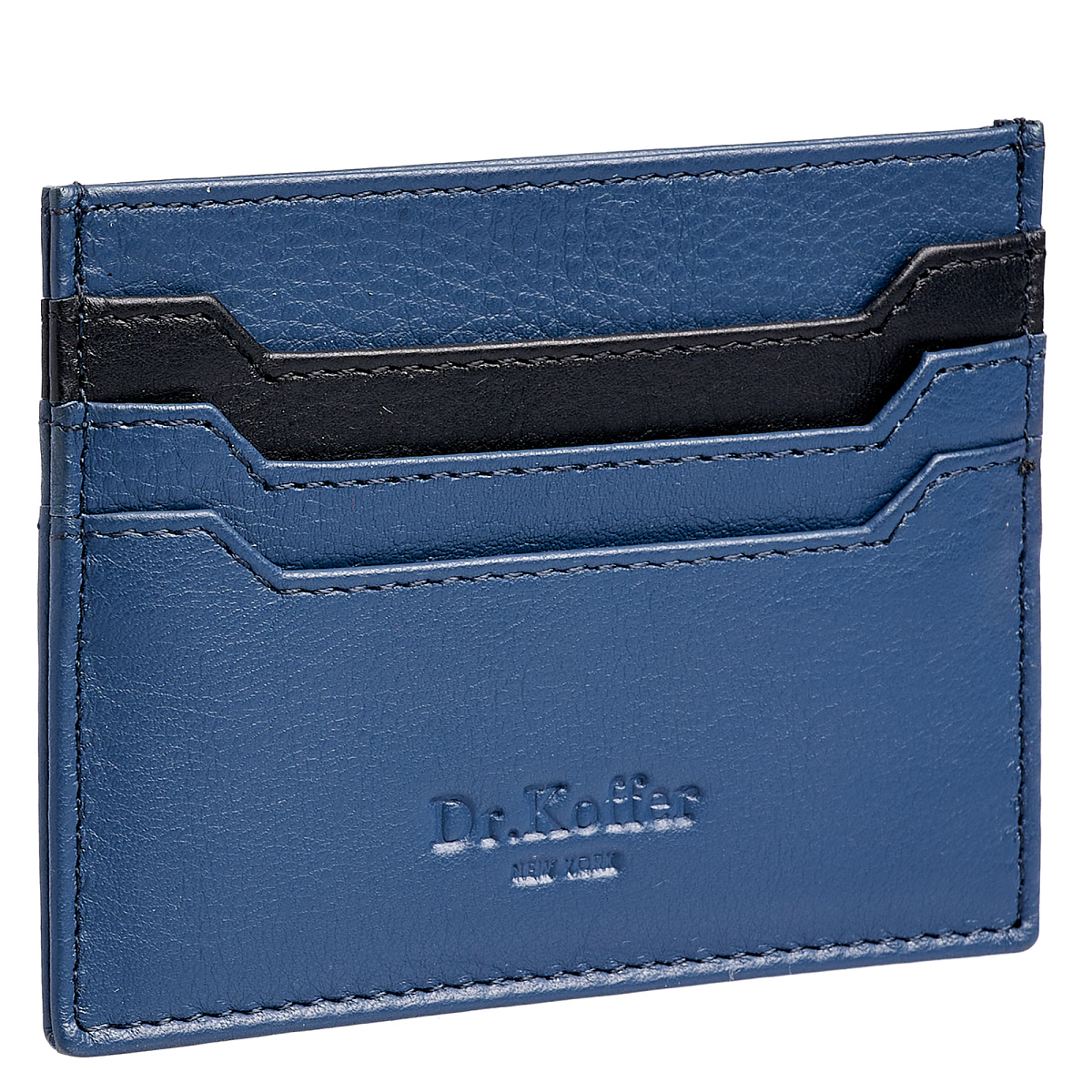 Кредитница Dr.Koffer из натуральной кожи синяя