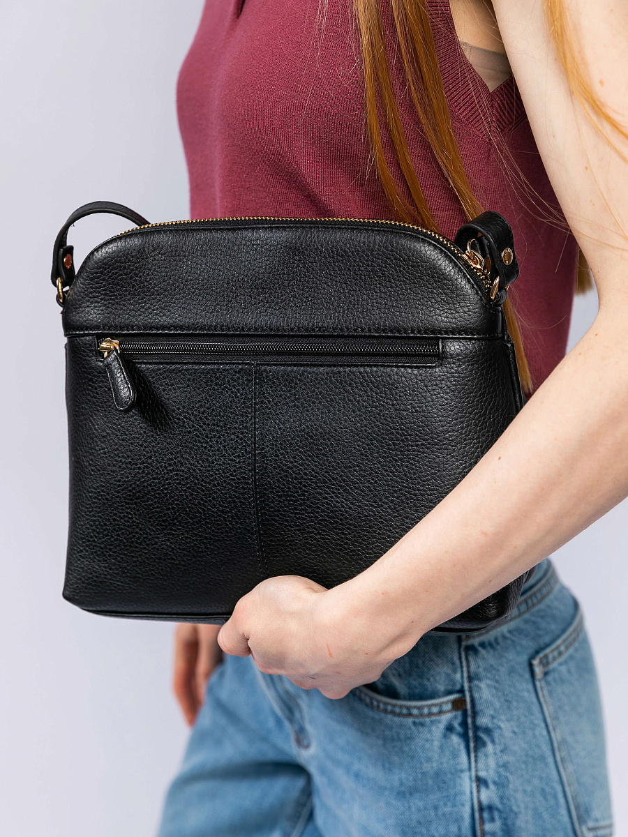 Женская сумка Dr. Koffer из натуральной кожи черная