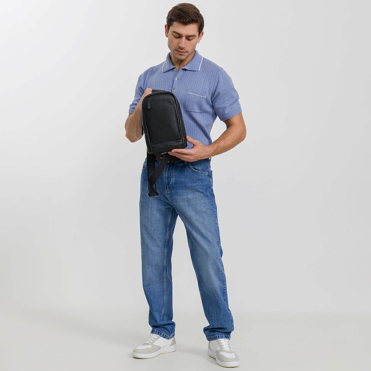 Рюкзак Dr. Koffer из натуральной кожи черный