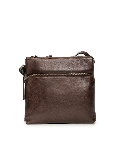 Сумка через плечо Dr.Koffer из натуральной кожи коричневая