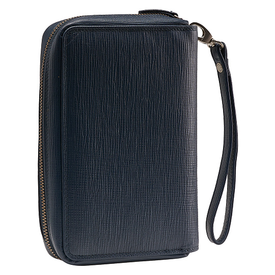 Сумка барсетка из натуральной кожи Dr. Koffer синяя