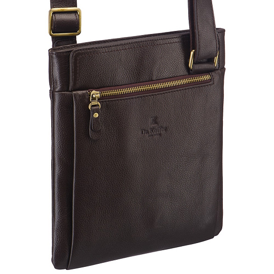 Сумка через плечо Dr.Koffer из натуральной кожи коричневая