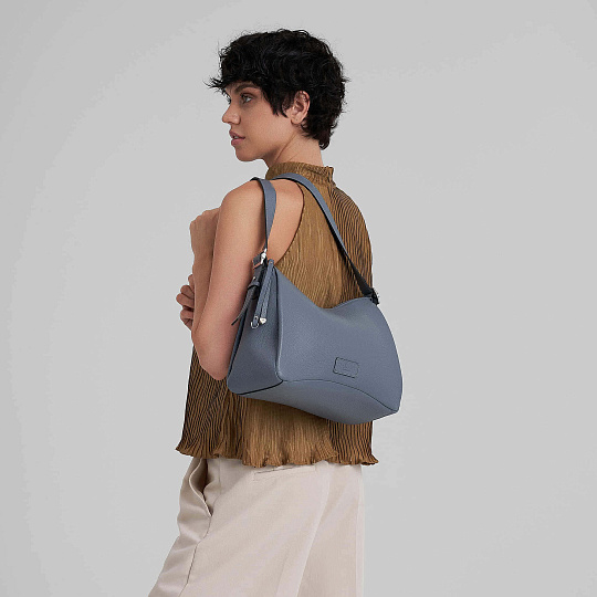 Женская сумка Dr. Koffer из натуральной кожи серая