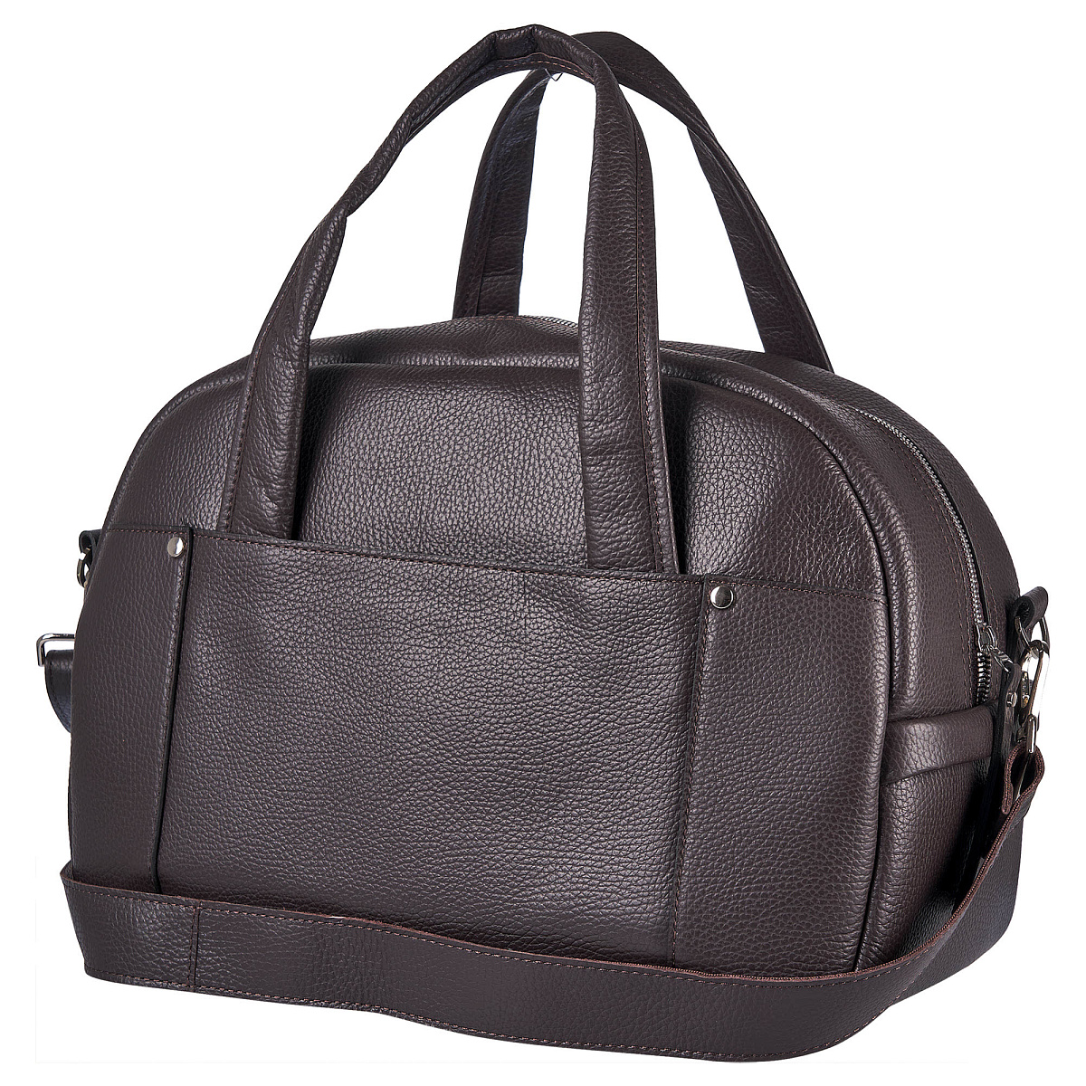 Сумка дорожная Dr.Koffer из натуральной кожи коричневая