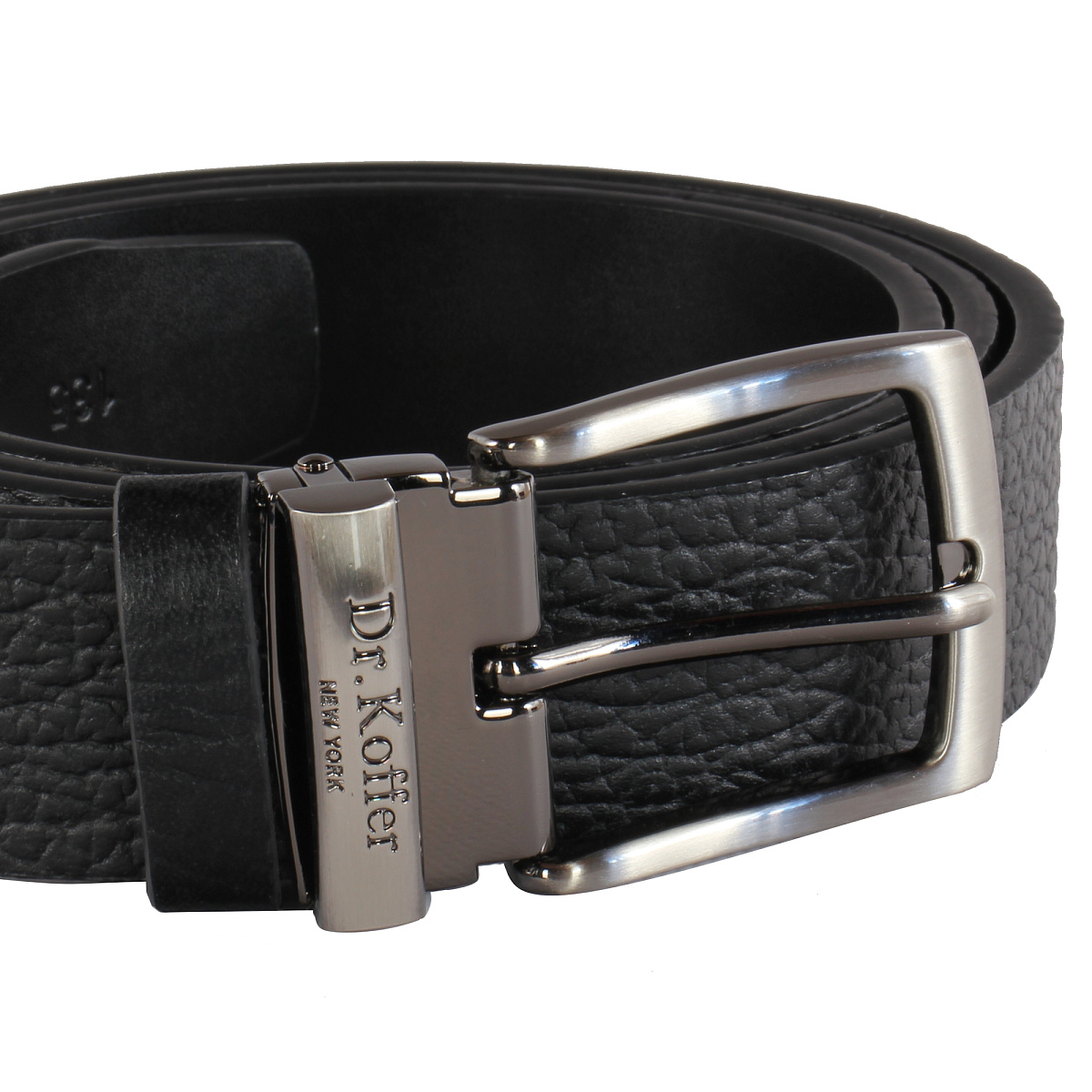 Ремень Dr. Koffer из натуральной кожи черный