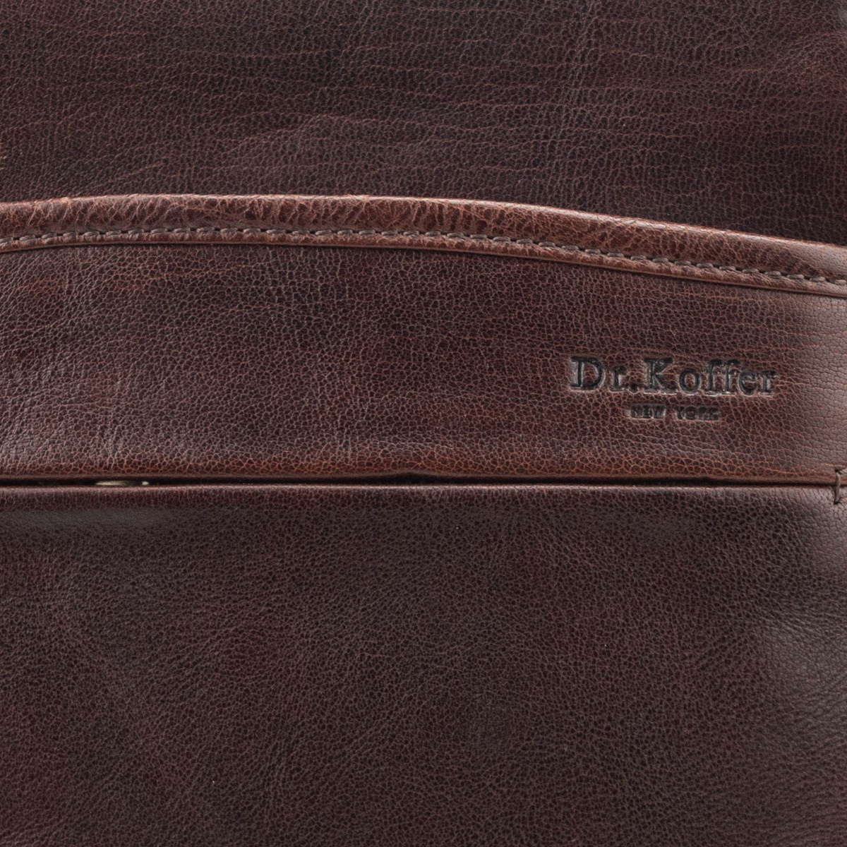 Сумка через плечо Dr.Koffer из натуральной кожи коричневая