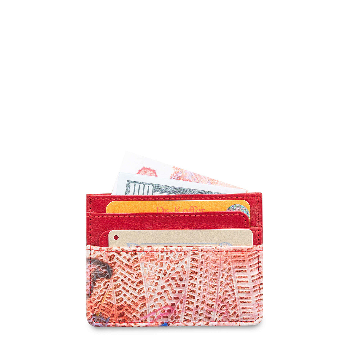 Кредитница Dr.Koffer из натуральной кожи фиолетовая