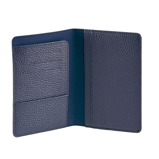 Обложка для паспорта Dr.Koffer из натуральной кожи синяя