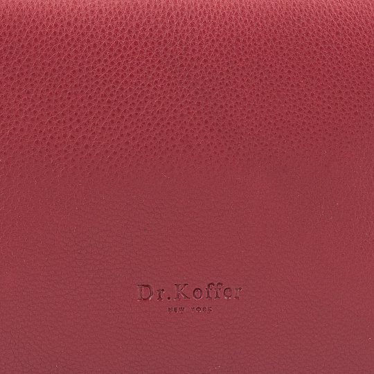 Сумка через плечо Dr.Koffer из натуральной кожи красная