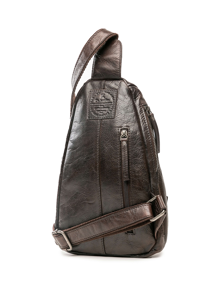 Рюкзак Dr.Koffer из натуральной кожи темно-коричневый