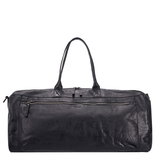 Сумка дорожная Dr.Koffer из натуральной кожи черная