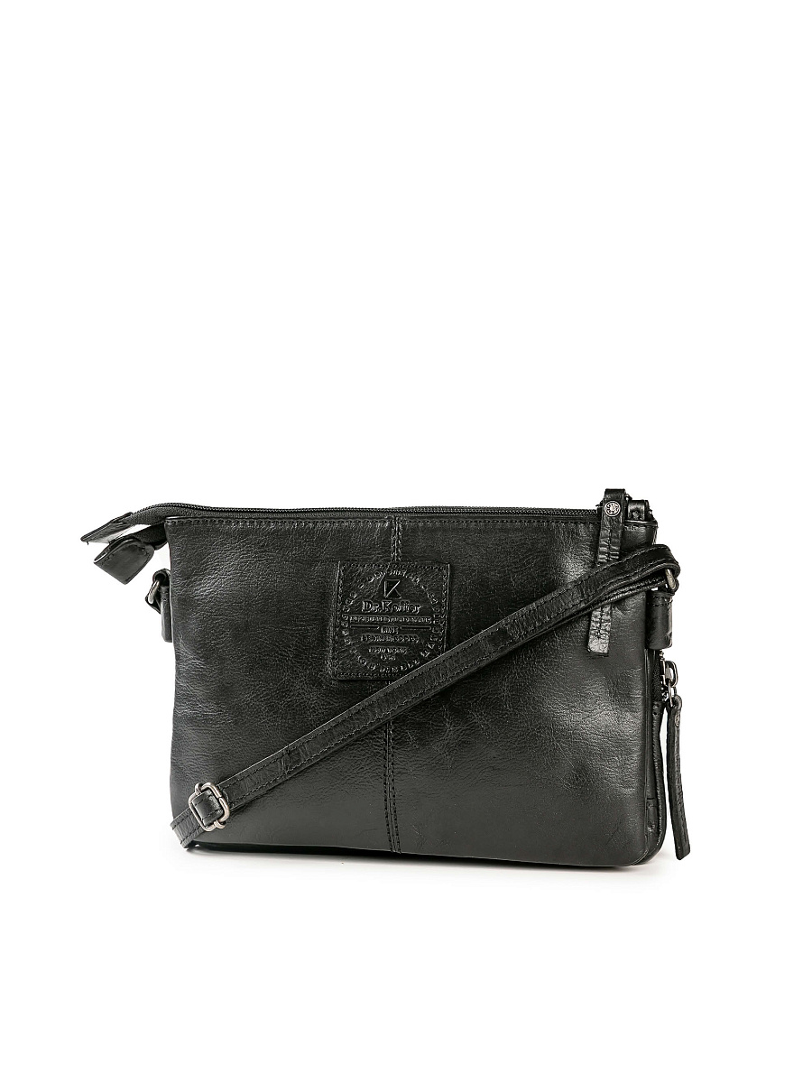 Сумка через плечо Dr.Koffer из натуральной кожи черная