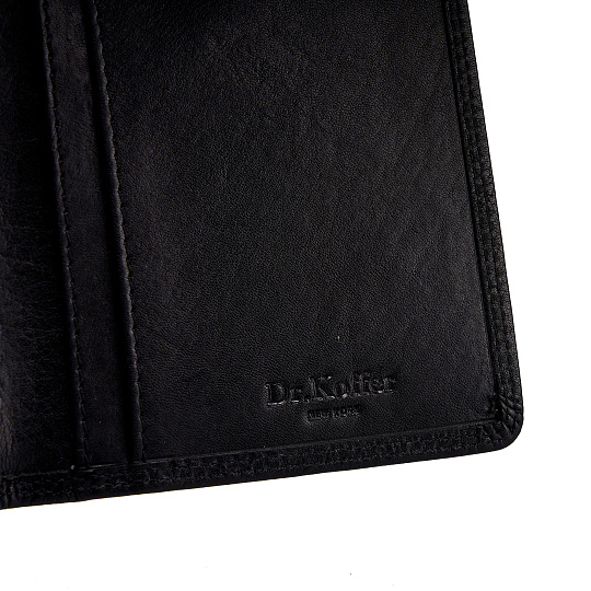 Портмоне Dr.Koffer из натуральной кожи черное