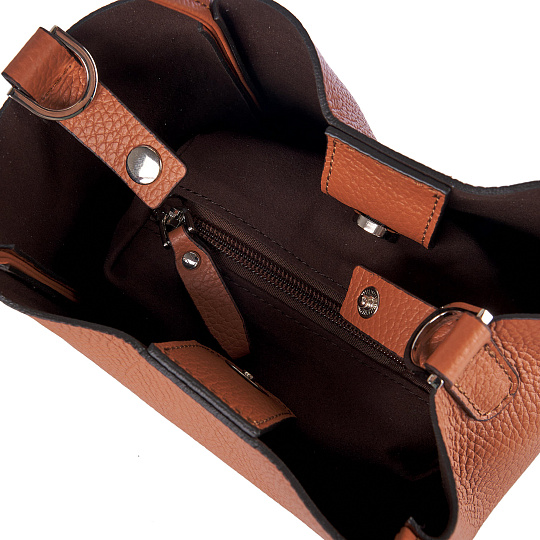 Женская сумка Dr.Koffer из натуральной кожи коричневая