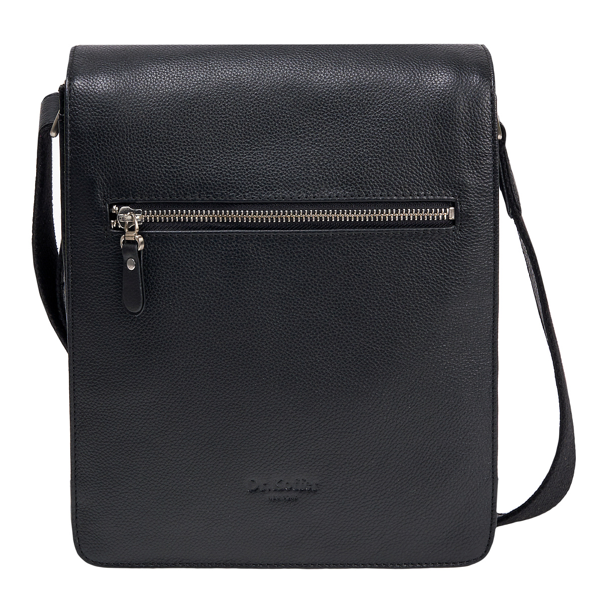 Сумка через плечо Dr.Koffer из натуральной кожи черная