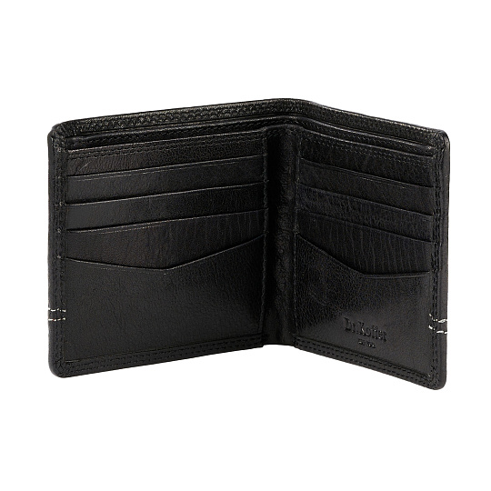 Портмоне Dr.Koffer из натуральной кожи черное