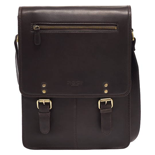 Сумка через плечо Dr.Koffer из натуральной кожи коричневая