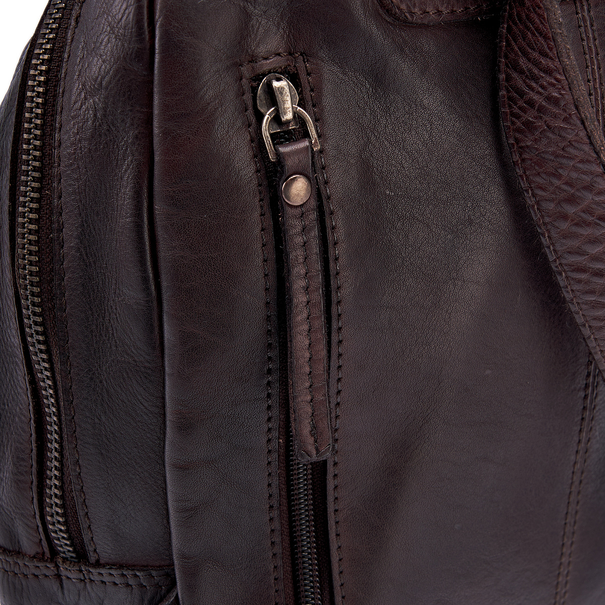 Рюкзак Dr.Koffer из натуральной кожи темно-коричневый