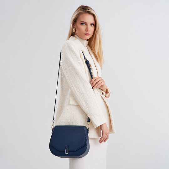 Женская сумка  Dr. Koffer из натуральной кожи синяя