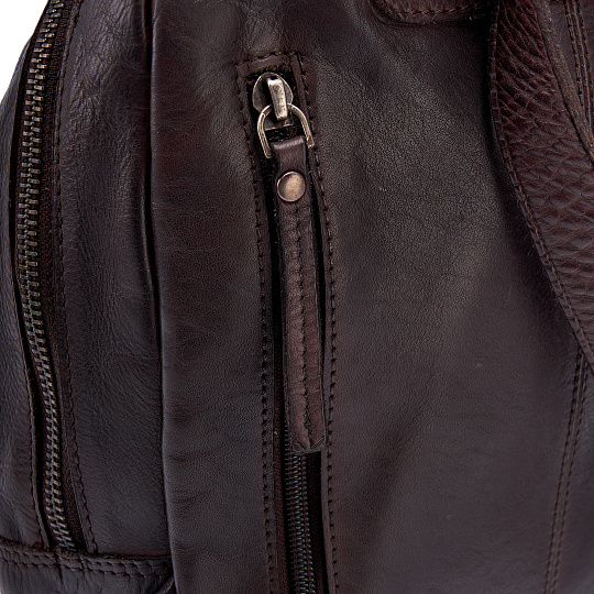 Рюкзак Dr.Koffer из натуральной кожи темно-коричневый